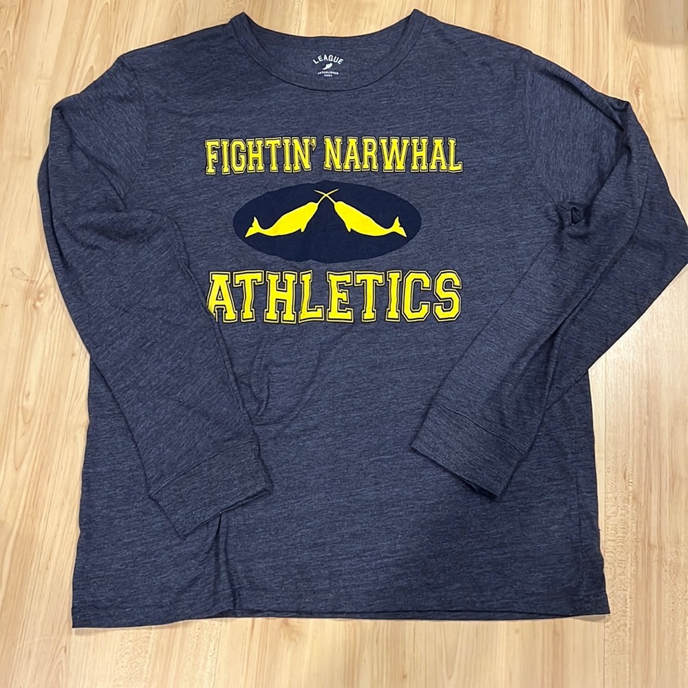 NWOT XL League Fightin’ Narwal Athletics long sleeve tee